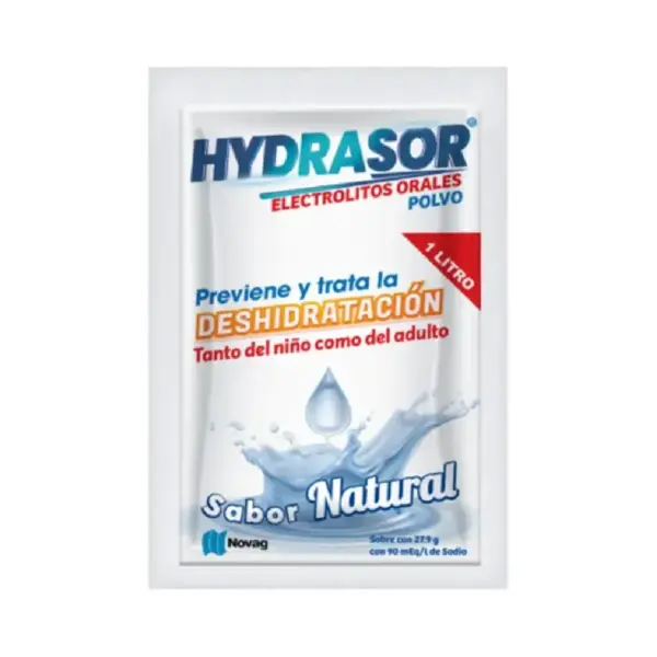 Hydrasor - Electrolitos Orales Polvo Sabor Nat- Sobre 27.9 G Hydrasor - Electrolitos Orales Polvo Sabor Nat- Sobre 27.9 G