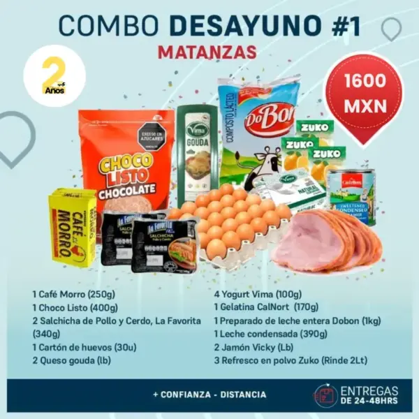 Combo Desayuno #1 Combo Desayuno #1