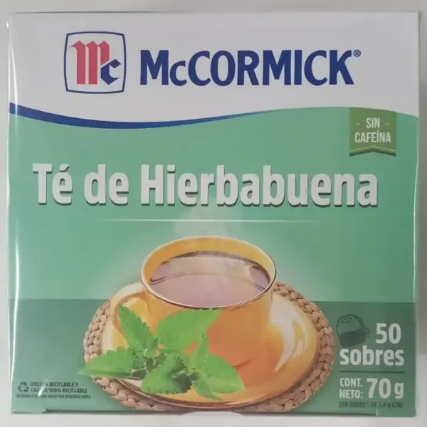 Té de Yerbabuena caja de 50 sobres Té de Yerbabuena caja de 50 sobres