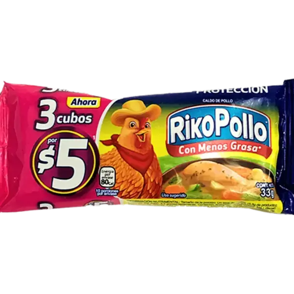 Paq 3 Cubos Riko Pollo 33g Paq 3 Cubos Riko Pollo 33g